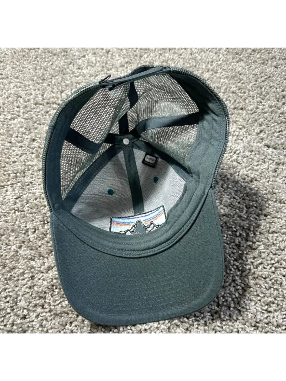 Patagonia Blue Fitz Roy Horizons Trucker Hat & Adjustable Straps